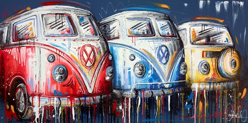 Gone Camping III by Samantha Ellis - Original Painting on Box Canvas